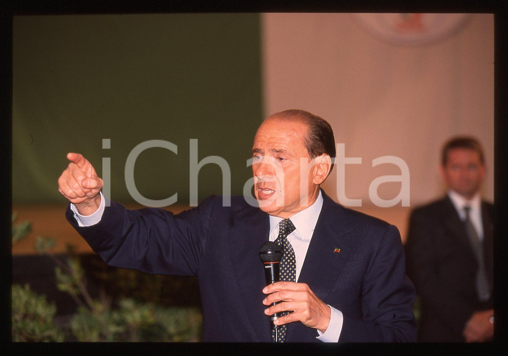 Silvio BERLUSCONI - Convegno ALLEANZA NAZIONALE 1995 ca * 35 mm vintage slide 21