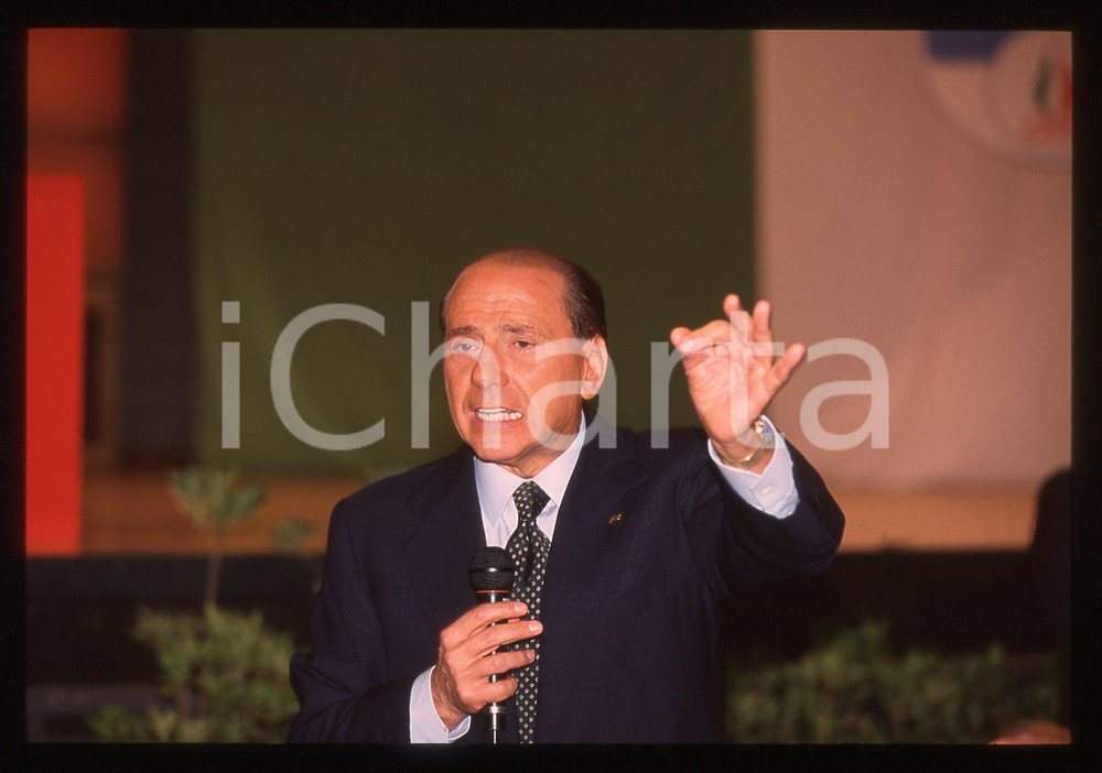 Silvio BERLUSCONI - Convegno ALLEANZA NAZIONALE 1995 ca * 35 mm vintage slide 23