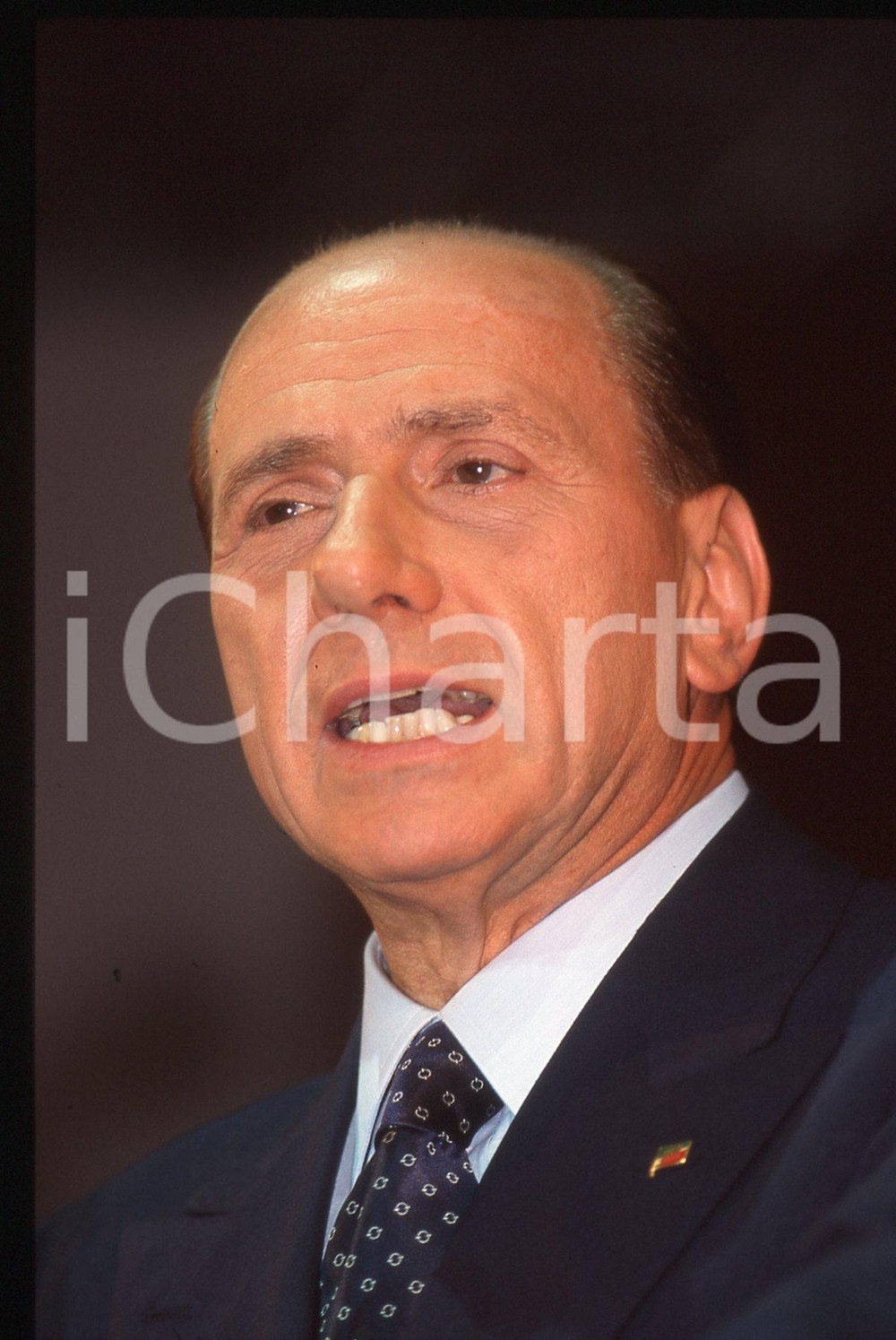 Silvio BERLUSCONI POLITICA Congresso AN 1995 ca *35mm vintage slide 120