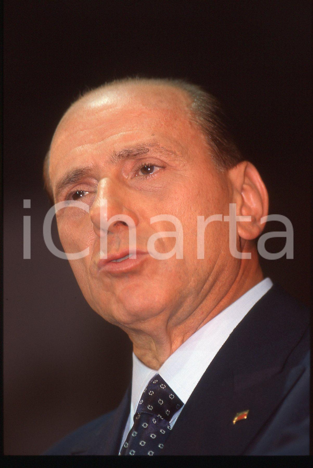 Silvio BERLUSCONI POLITICA Congresso AN 1995 ca *35mm vintage slide 121