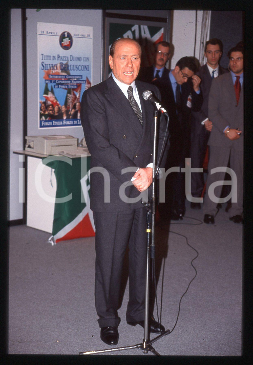 Silvio BERLUSCONI Congresso FORZA ITALIA - ASSAGO 1998 * 35 mm vintage slide 4