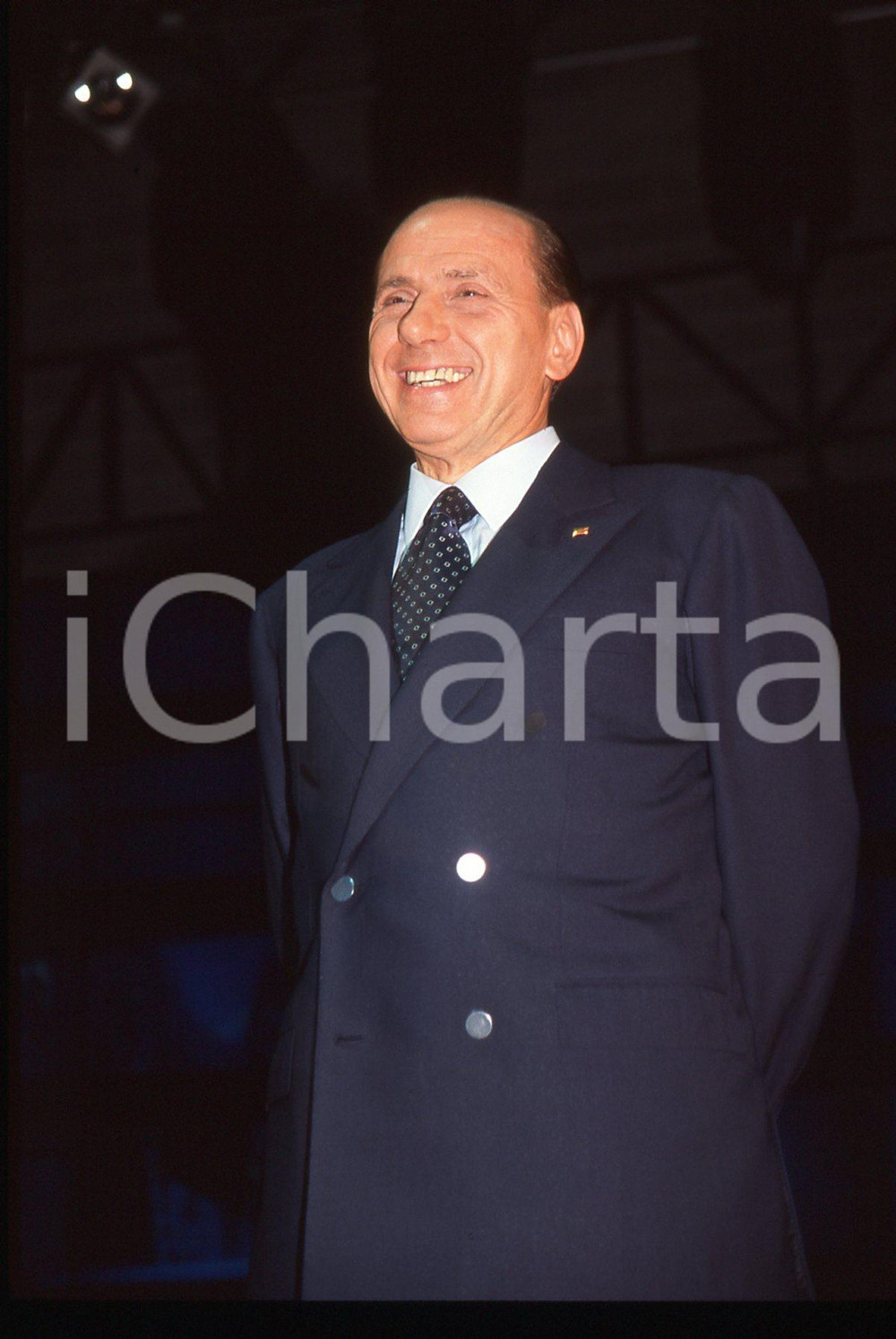Silvio BERLUSCONI POLITICA Congresso AN 1995 ca *35mm vintage slide 125