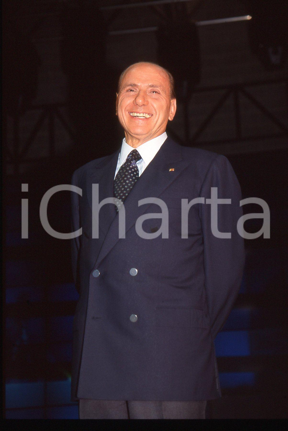 Silvio BERLUSCONI POLITICA Congresso AN 1995 ca *35mm vintage slide 126