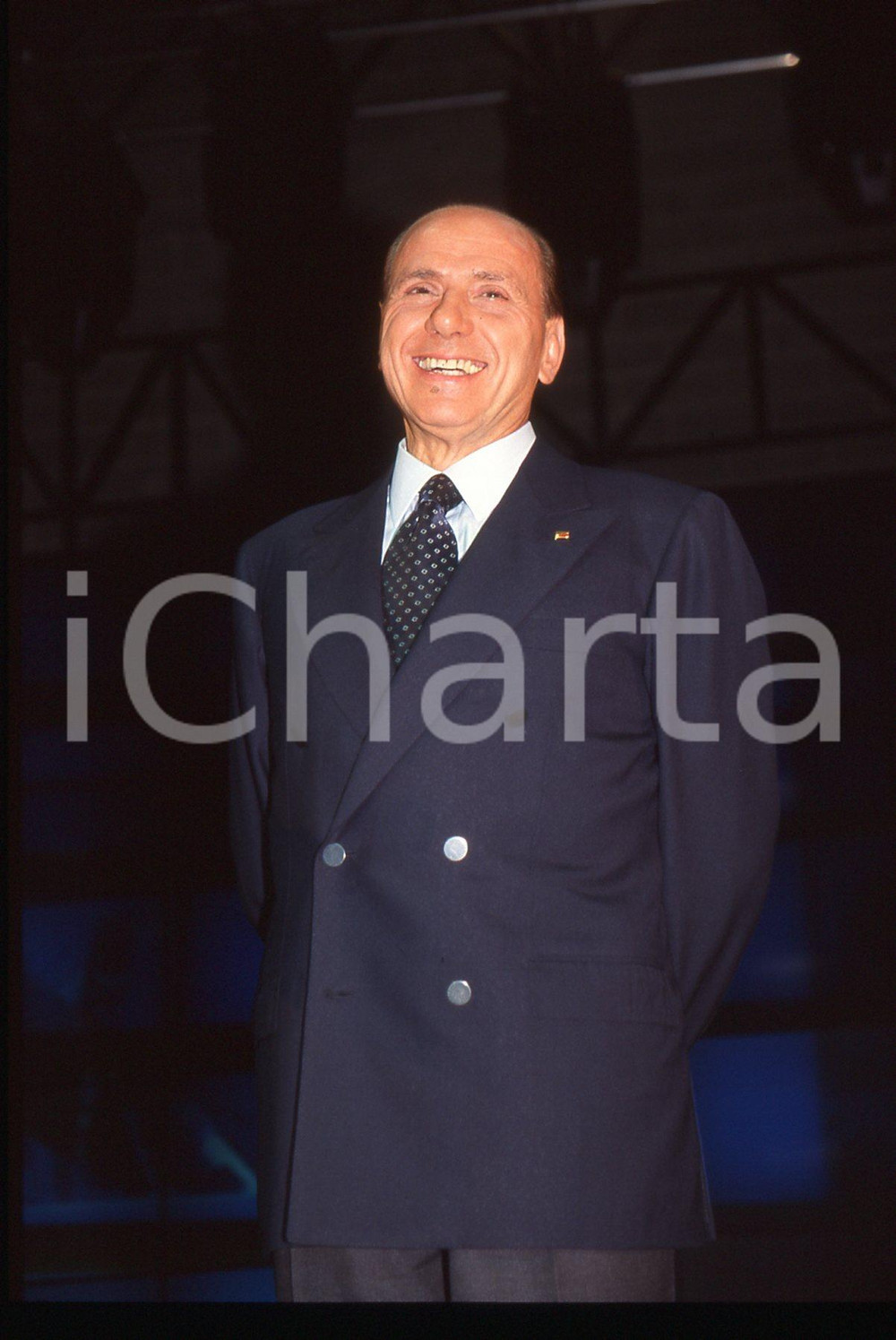 Silvio BERLUSCONI POLITICA Congresso AN 1995 ca *35mm vintage slide 127