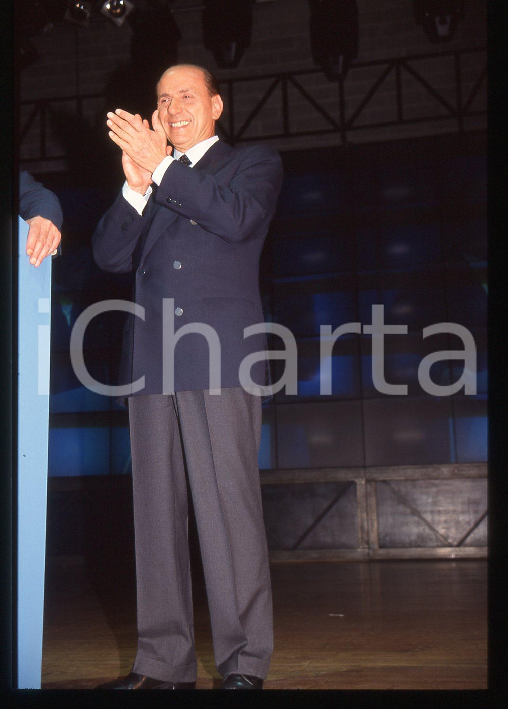 Silvio BERLUSCONI POLITICA Congresso AN 1995 ca *35mm vintage slide 130