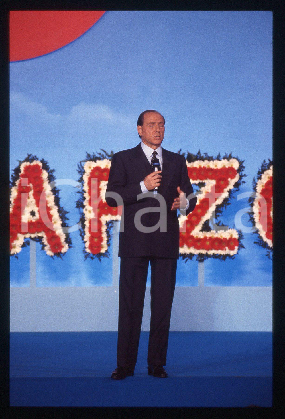 Silvio BERLUSCONI POLITICA Congresso FORZA ITALIA 1996 *35 mm vintage slide 133