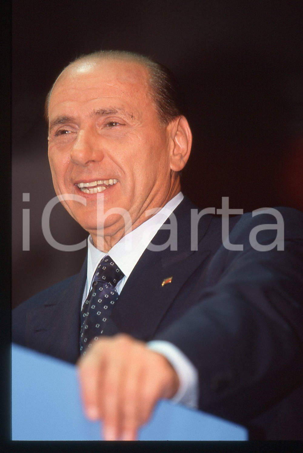 Silvio BERLUSCONI POLITICA Congresso AN 1995 ca *35mm vintage slide 140
