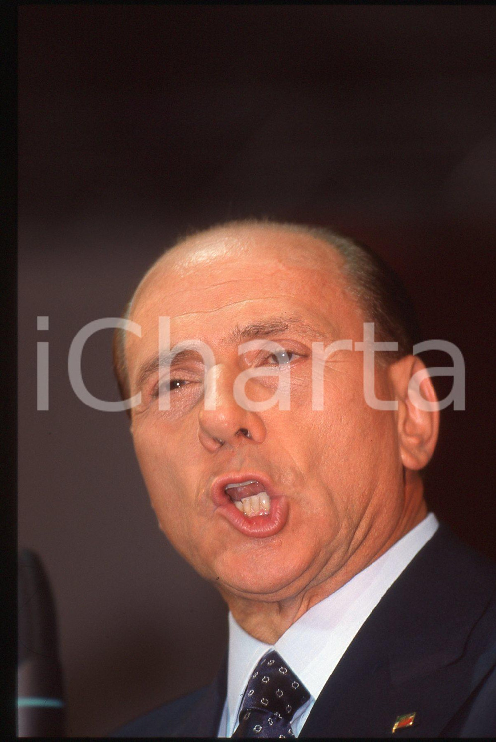 Silvio BERLUSCONI POLITICA Congresso AN 1995 ca *35mm vintage slide 147