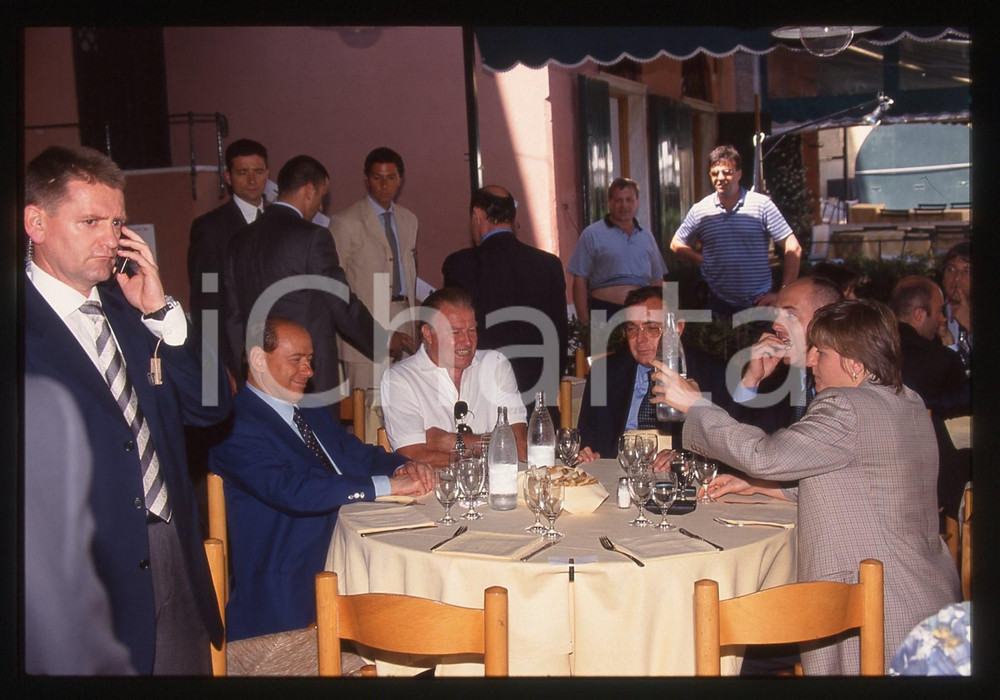 Silvio BERLUSCONI Paolo BONAIUTI Niccolò QUERCI 1995 ca * 35 mm vintage slide