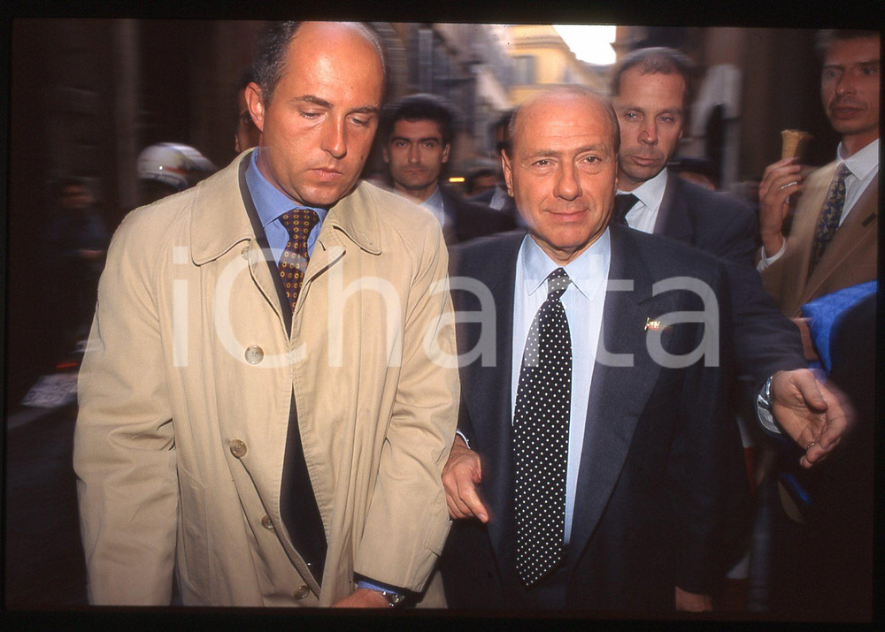 Silvio BERLUSCONI e Niccolò QUERCI - POLITICA 1996 * 35 mm vintage slide 2