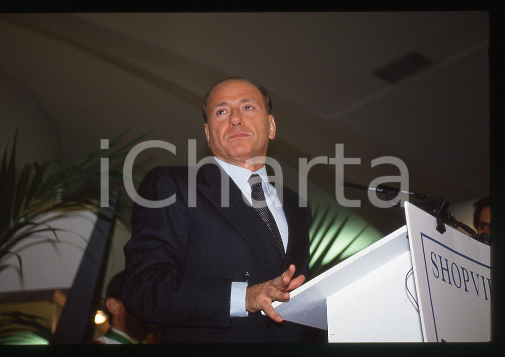 Silvio BERLUSCONI - Shopville GRAN RENO 1993 *35 mm vintage slide (3)