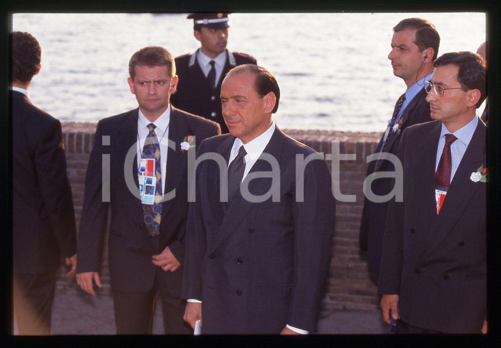 Silvio BERLUSCONI POLITICA - 1994 G7 NAPOLI * 35 mm vintage slide 12