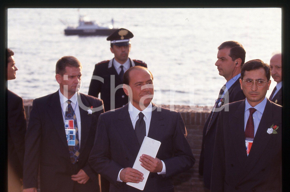 Silvio BERLUSCONI POLITICA - 1994 G7 NAPOLI * 35 mm vintage slide 14