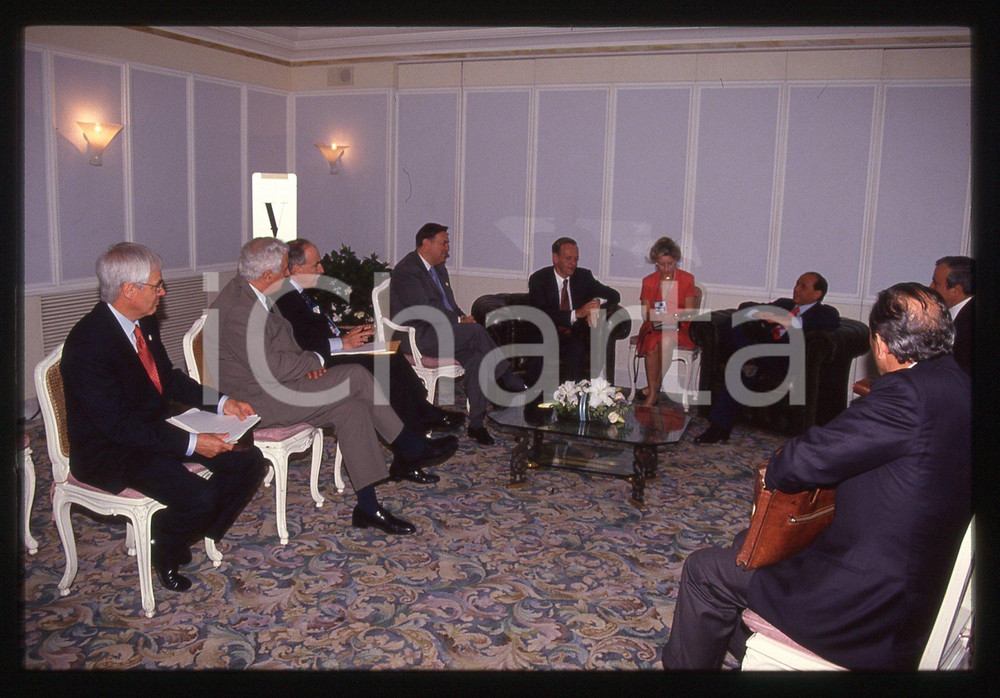 Silvio BERLUSCONI POLITICA - 1994 G7 NAPOLI * 35 mm vintage slide 17