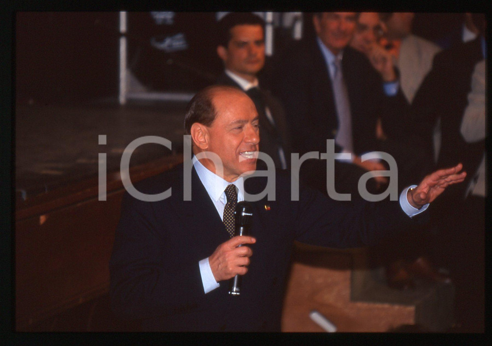 Silvio BERLUSCONI FORZA ITALIA Teatro MONZA (?) 1995 ca *35 mm vintage slide 183