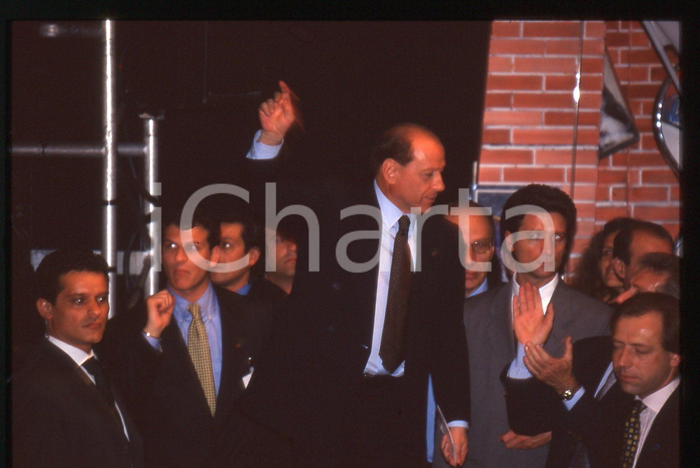 Silvio BERLUSCONI FORZA ITALIA Teatro MONZA (?) 1995 ca *35 mm vintage slide 196
