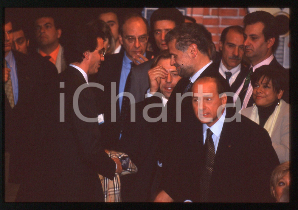 Silvio BERLUSCONI Roberto FORMIGONI Teatro MONZA ? 1995 ca *35 mm vintage slide