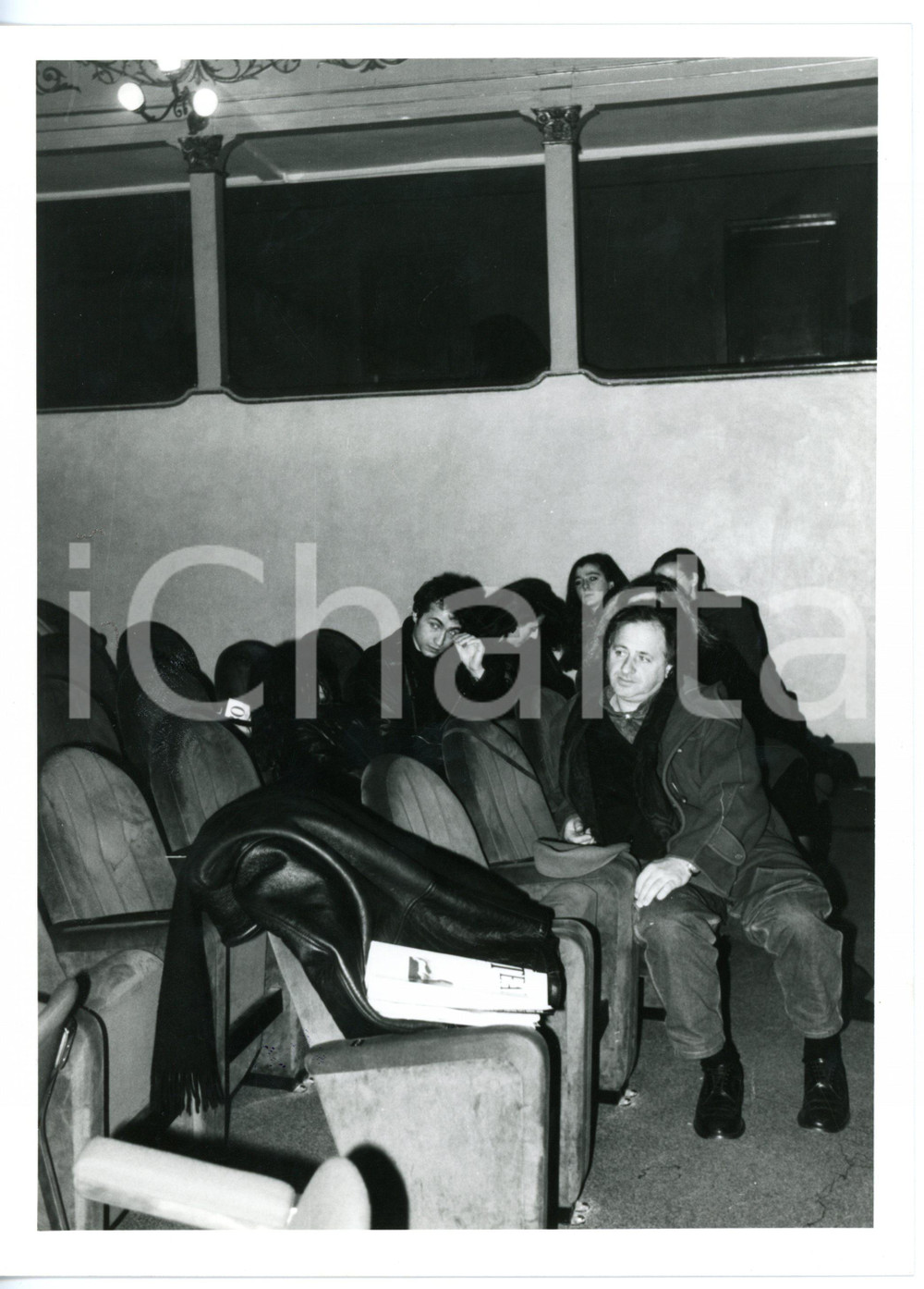 1995 ca FIRENZE Teatro Niccolini - L'attore Marco MESSERI in platea - Foto 18x24