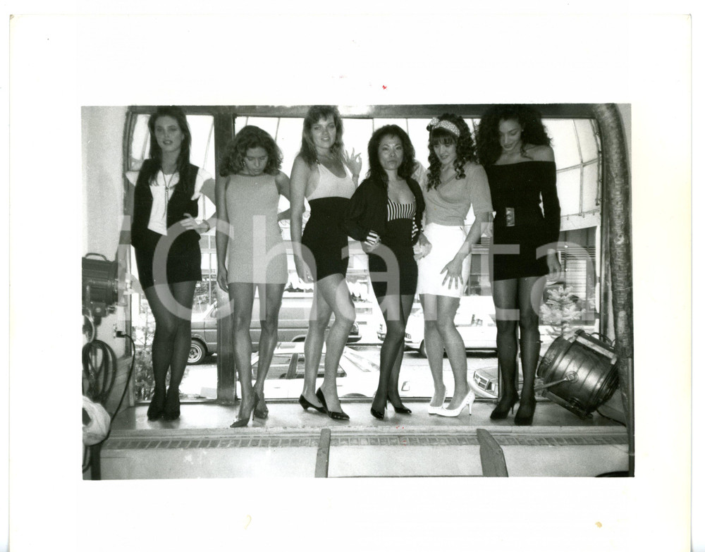 1990 ca COSTUME Modelle posano in minigonna *Foto VINTAGE 25x20 cm