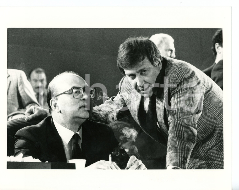 Fotografia d epoca originale 1987 RIMINI 44° Congresso PSI  Bettino CRAXI  Fotografia 25x20 1