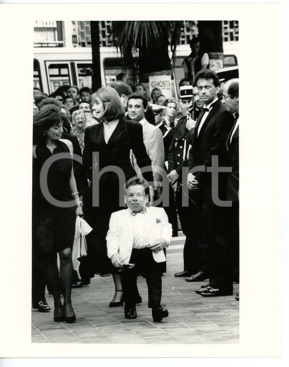 Fotografia d epoca originale 1988 FESTIVAL DI CANNES L attore Warwick DAVIS tra la folla Foto 20x25 cm 1