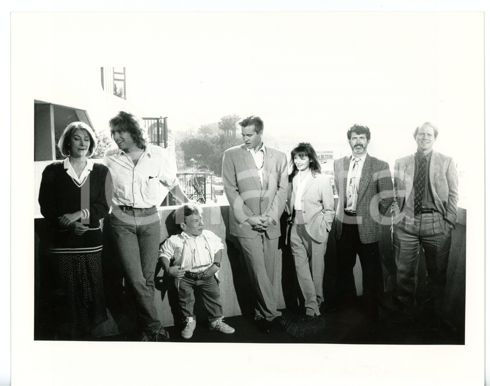 Fotografia d epoca originale 1988 FESTIVAL DI CANNES Ron HOWARD  George LUCAS  Warwick DAVIS  Jean Marsh 1