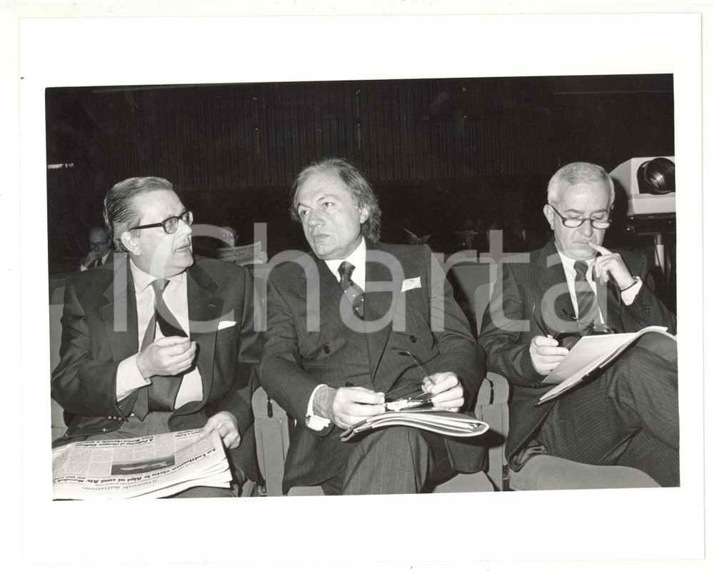 Fotografia d epoca originale 1987 POLITICA MILANO  Walter ARMANINI ed Ernesto VERCESI a una conferenza 1 1