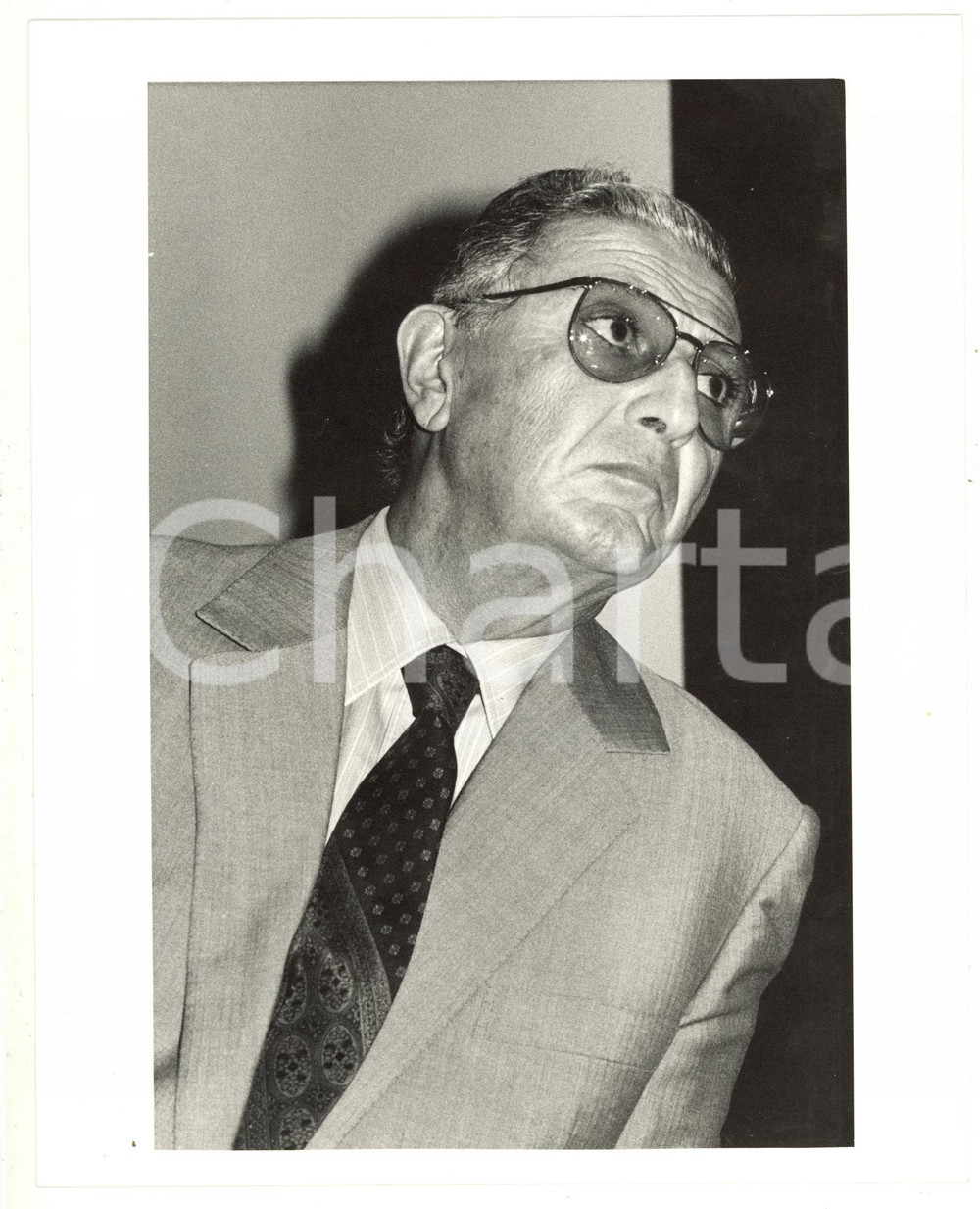 Fotografia d epoca originale 1985 ca ITALIA Ritratto del banchiere Lucio RONDELLI 1 Foto 18x24 cm 1