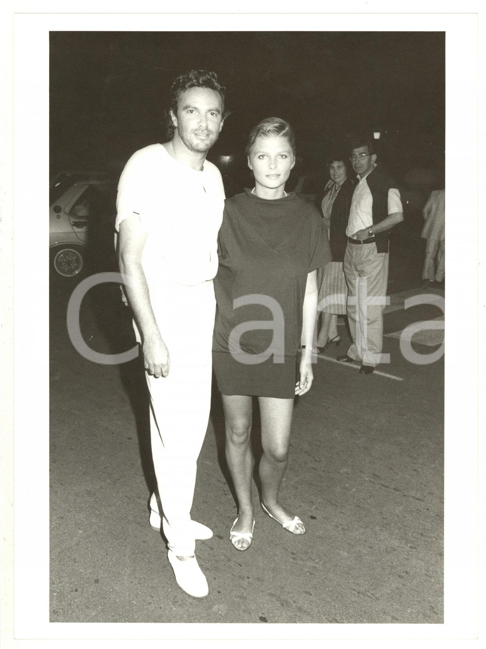 Fotografia d epoca originale 1985 ca ITALIA COSTUME Ritratto di Alan SORRENTI e Kirsten PETERSEN  Foto 1