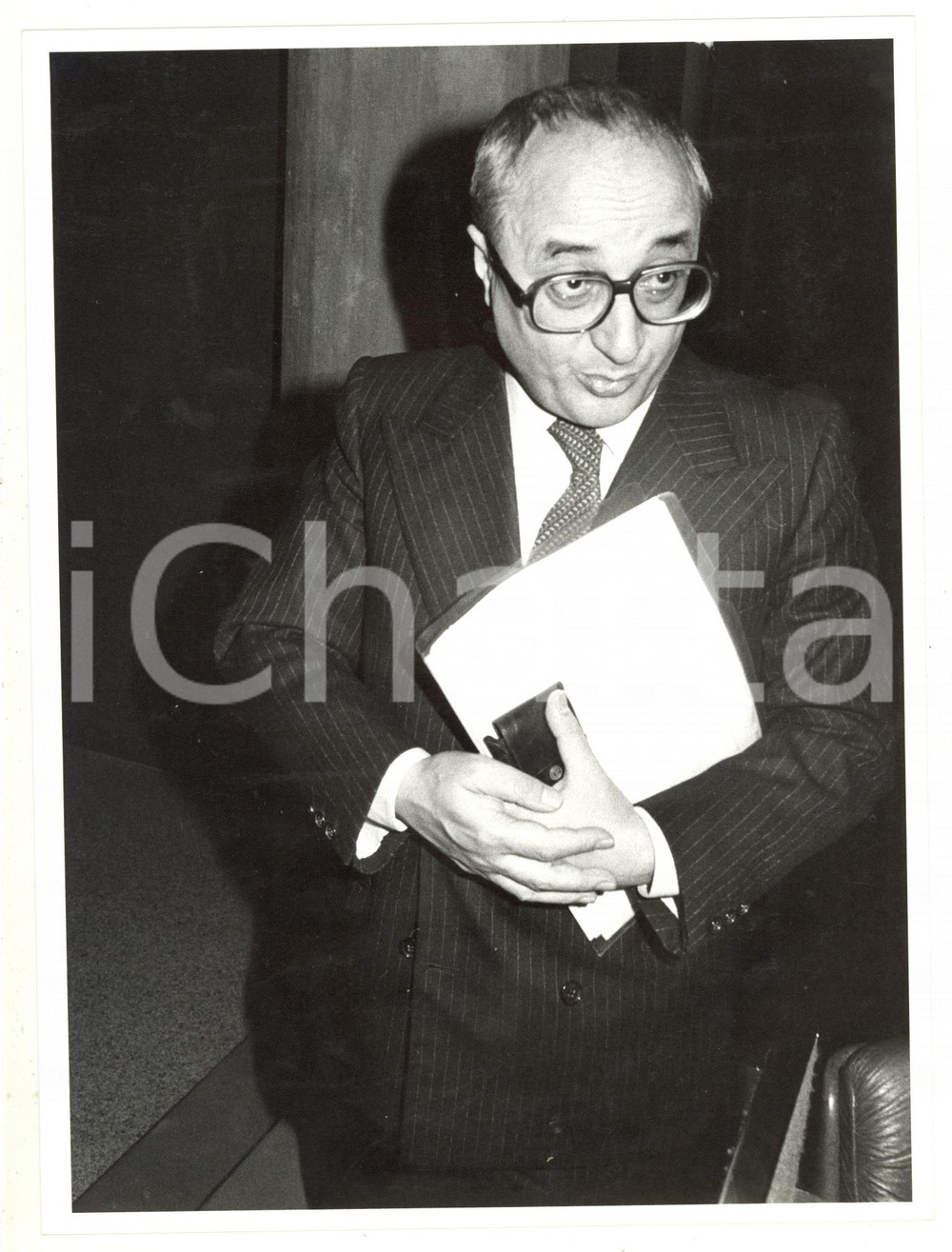 1985 POLITICA DC Ritratto di Enrico DE MITA (1) - Foto 18x24 cm