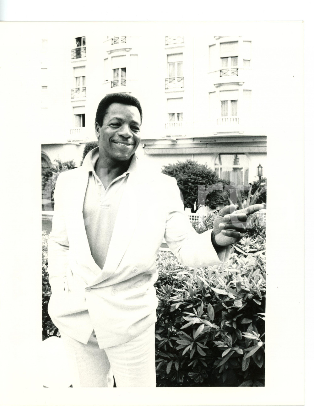 Fotografia d epoca originale 1988 FESTIVAL DI CANNES Ritratto dell attore Carl WEATHERS  Foto 20x25 cm 1