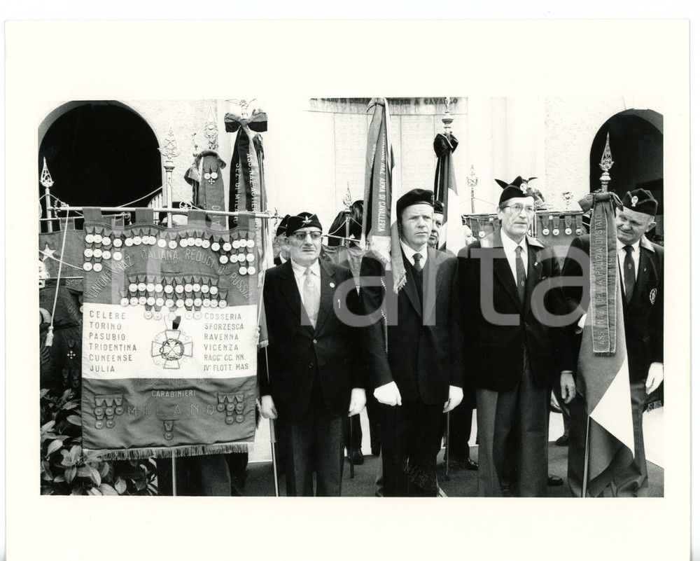 1985 ca MILANO Cerimonia ex combattenti - Unione reduci di Russia *Foto 24x18 cm