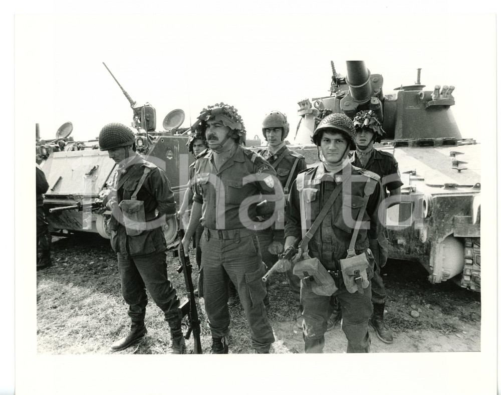 1985 ca ESERCITO Militari italiani e portoghesi durante esercitazione *Foto 