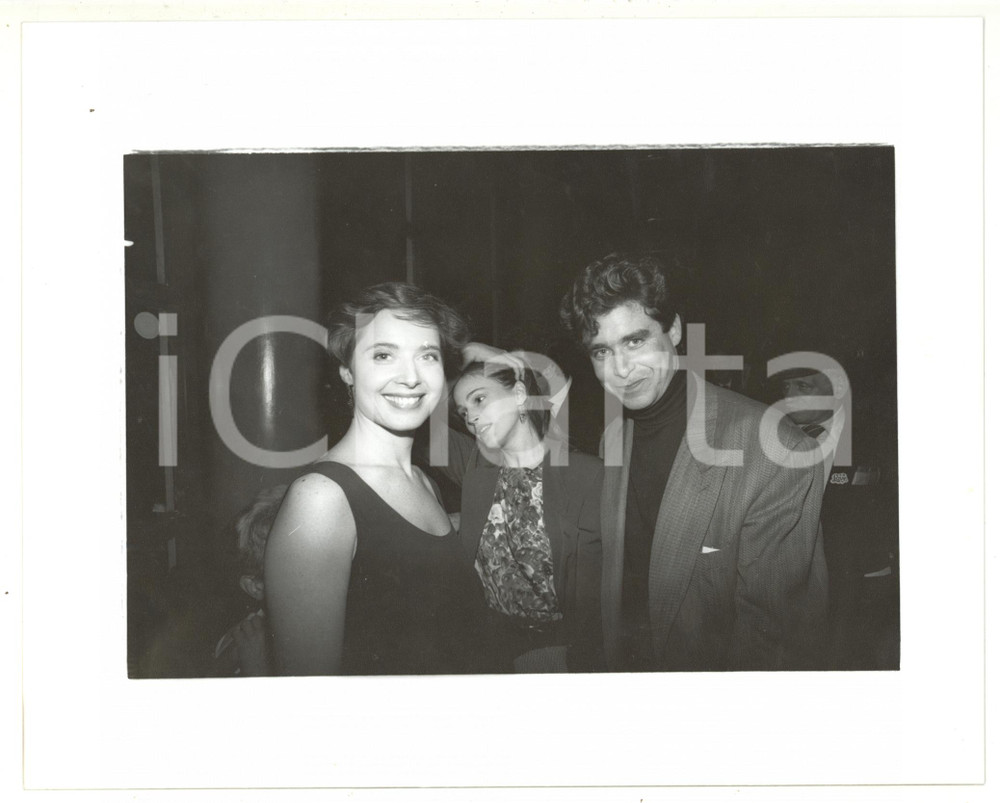 Fotografia d epoca originale 1989 NEW YORK Isabella ROSSELLINI Jay McINERNEY Marla HANSON a un party  Foto 1