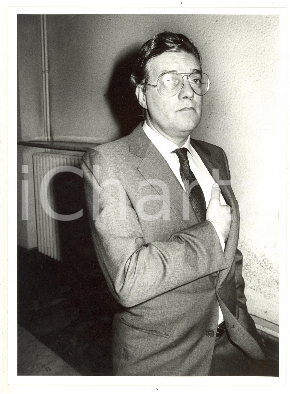 Fotografia d epoca originale 1980 ca MILANO Ritratto del finanziere Carlo CABASSI 1  Foto 18x24 cm 1