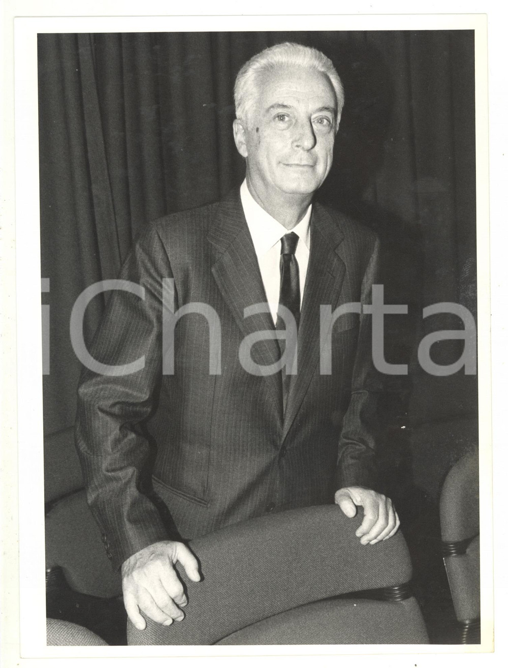 1990 ca ITALIA Ritratto dell'avvocato Franzo GRANDE STEVENS - Foto 18x24 cm