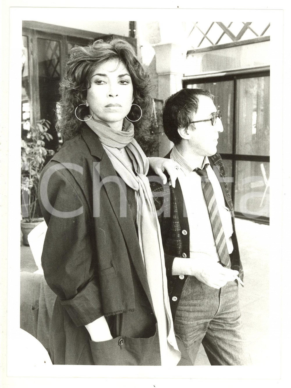 Fotografia d epoca originale 1985 ca COSTUME Ritratto di Carlo DELLE PIANE e di Ida DI BENEDETTO  Foto 18x24 1