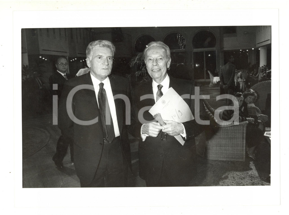 Fotografia d epoca originale 1985 ca VENEZIA Festival del Cinema  Sergio ZAVOLI e Gian Luigi RONDI  Foto 1