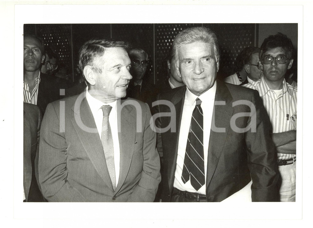 1985 ca COSTUME Presidente Rai Sergio ZAVOLI e ministro Costante DEGAN *Foto