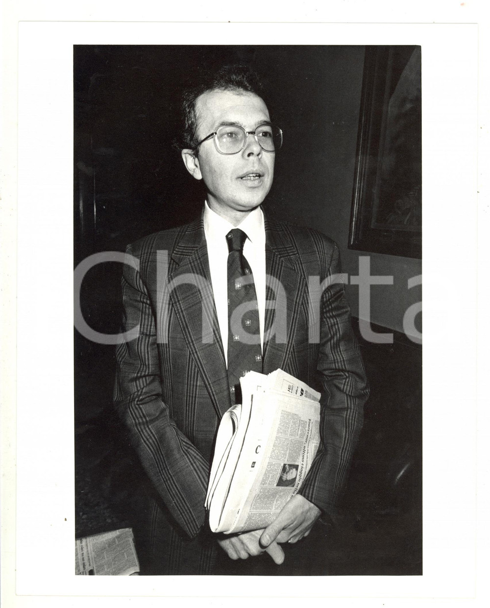 Fotografia d epoca originale 1987 MILANO POLITICA DC  Ritratto dell assessore regionale Gianni VERGA  Foto 1