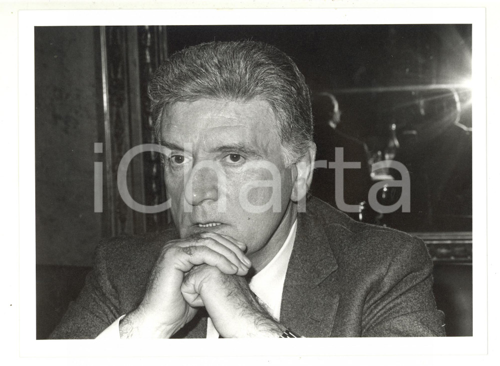 Fotografia d epoca originale 1982 MILANO  Ritratto di Sergio ZAVOLI a un convegno 5  Foto 24x18 cm 1