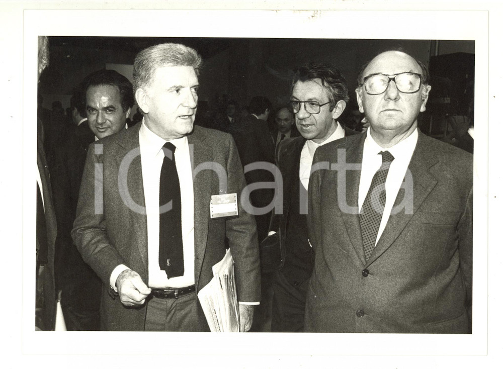 1984 MILANO - Sergio ZAVOLI Giuseppe ROSSINI Luigi MATTUCCI a un convegno (2)