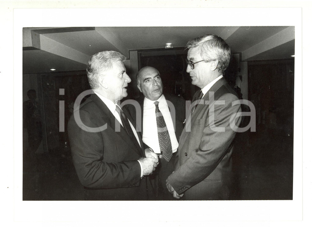 Fotografia d epoca originale 1985 ca ITALIA COSTUME  Sergio ZAVOLI Giampiero ORSELLO Vittorio MOCCAGATTA 1