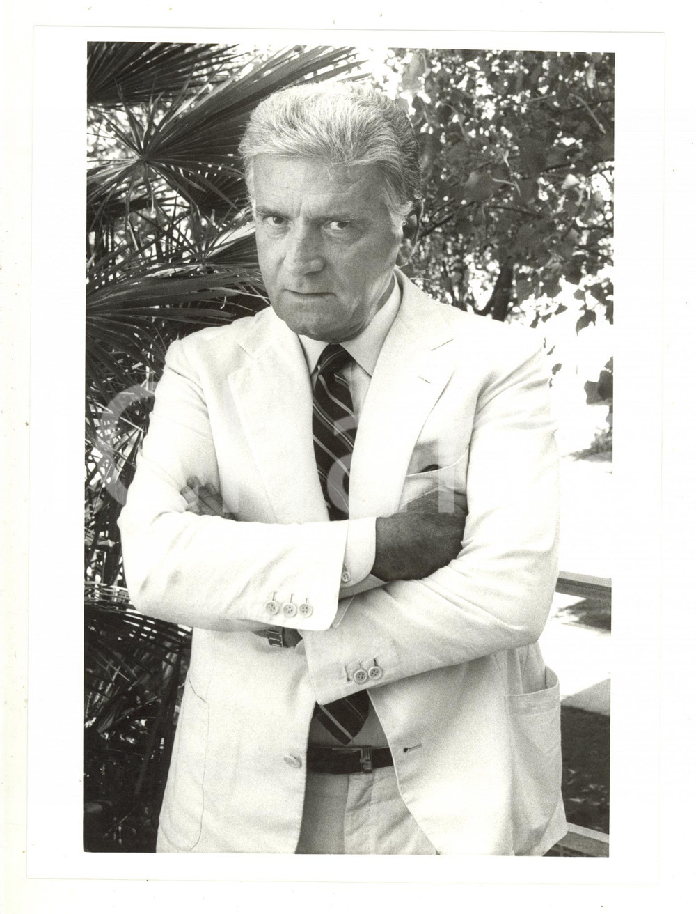 Fotografia d epoca originale 1985 ca VENEZIA Mostra del Cinema  Ritratto di Sergio ZAVOLI  Foto 18x24 cm 1