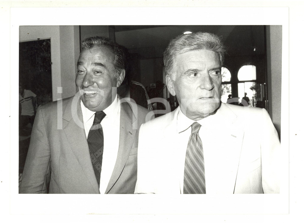 Fotografia d epoca originale 1985 ca VENEZIA Mostra del Cinema  Sergio ZAVOLI e Biagio AGNES Foto 24x18 1