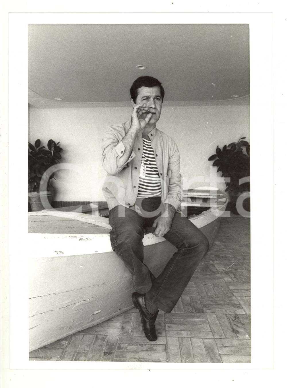 Fotografia d epoca originale 1986 VENEZIA Mostra del Cinema  Roman BALAYAN fuma un sigaro 3 Foto 18x24 cm 1