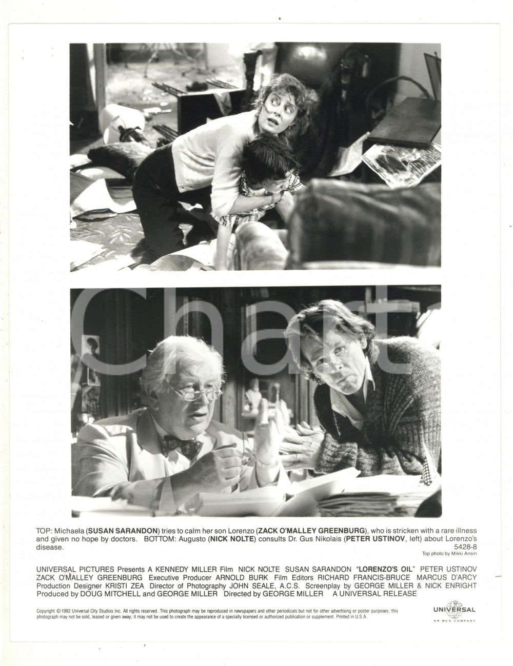 1992 CINEMA "Lorenzo's Oil" - Susan SARANDON Nick NOLTE Peter USTINOV *Foto