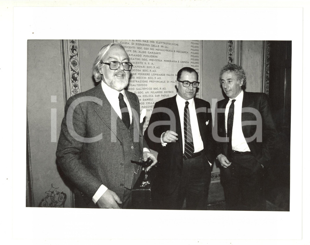 1985 ca MILANO - Ritratto di Pietro ARMANI e Pier Giusto JAEGER - Foto 24x18 cm