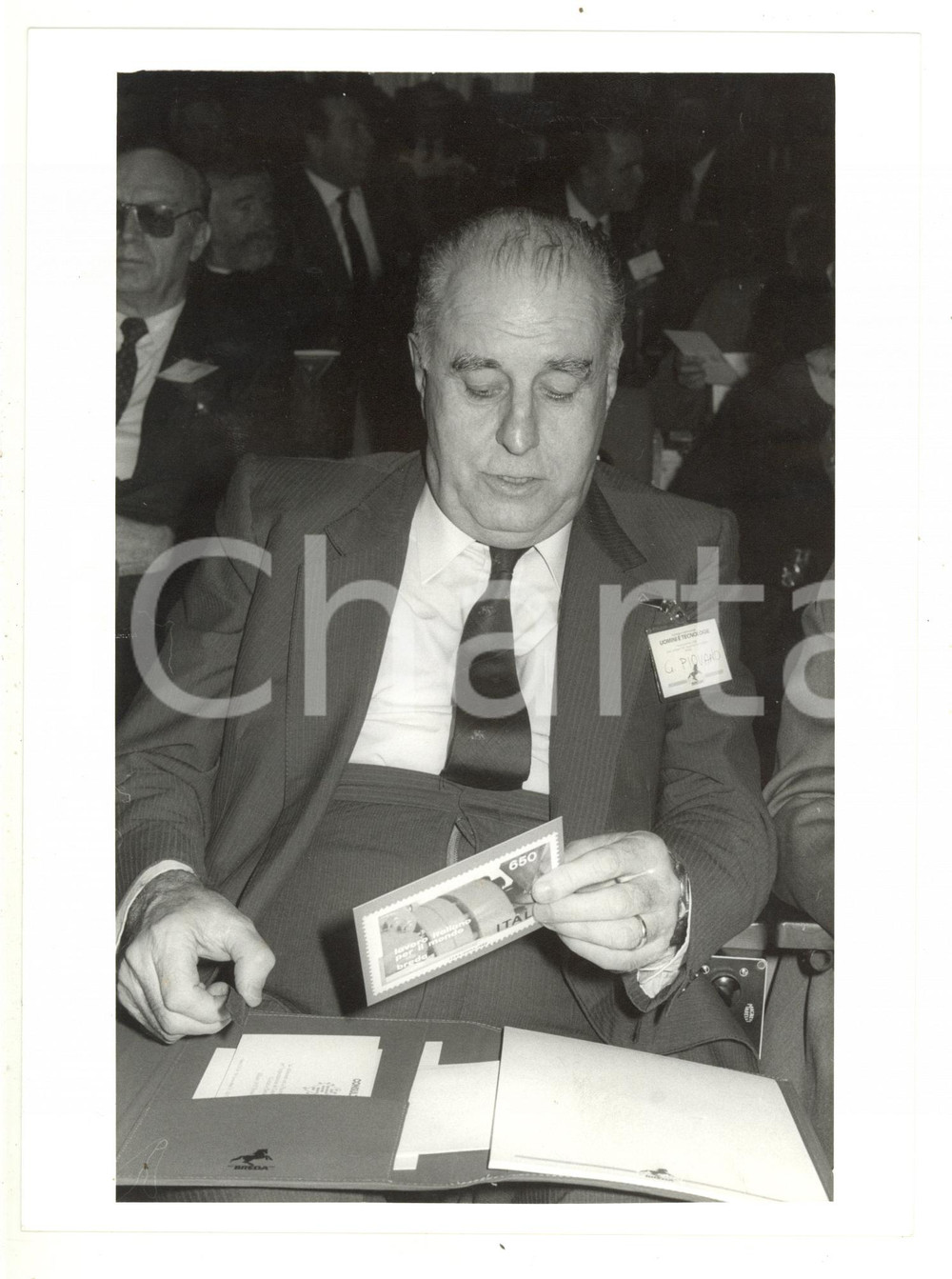 1986 MILANO - Il generale Giuseppe PIOVANO a un convegno - Foto 18x24 cm