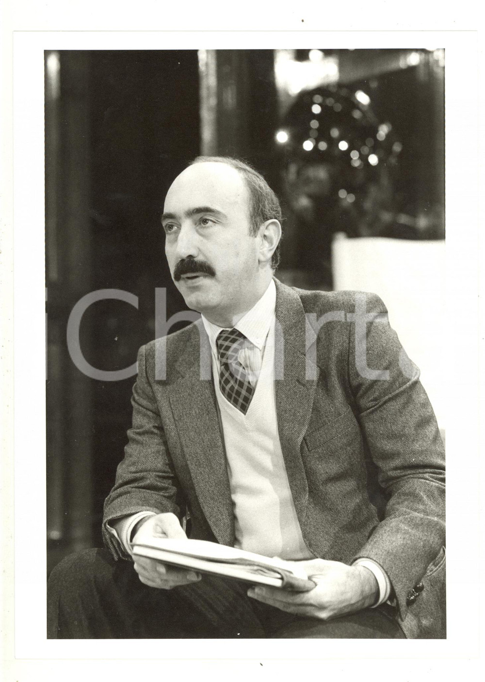 1985 ca TELEVISIONE - Ritratto di Ludovico PEREGRINI - Foto 18x24 cm
